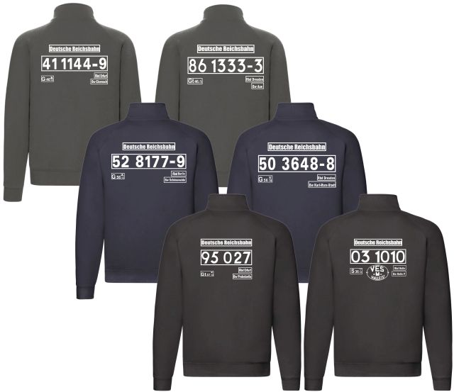 Sweat Half-Zip mit Loknummer