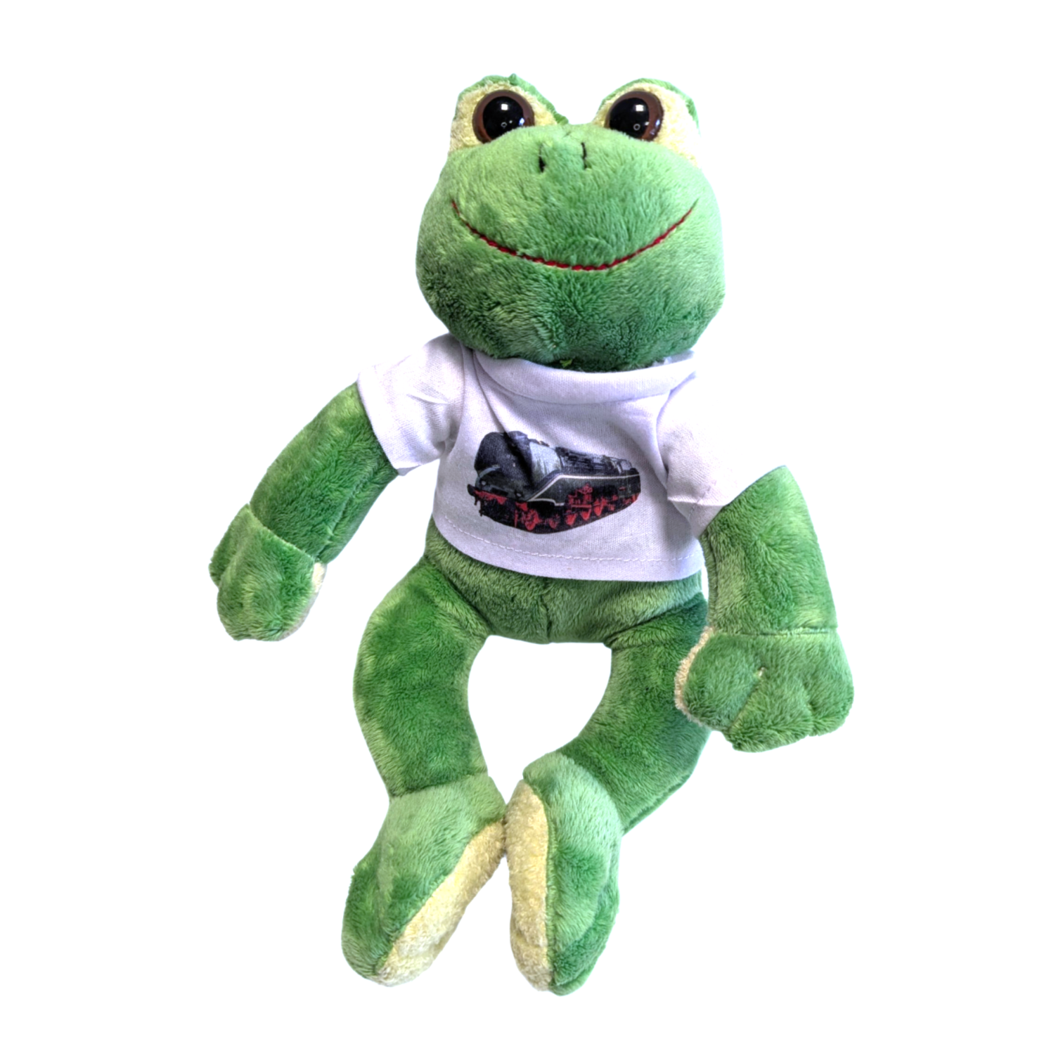 Kuscheltier Frosch mit T-Shirt und Loknummer 18 201