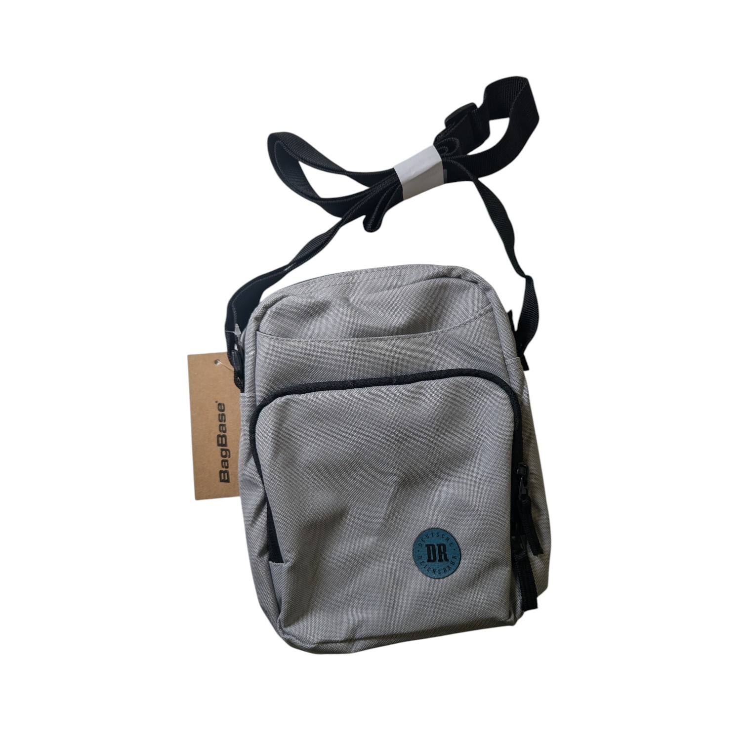 Graue Bodybag mit DR-Logo der Deutschen Reichsbahn