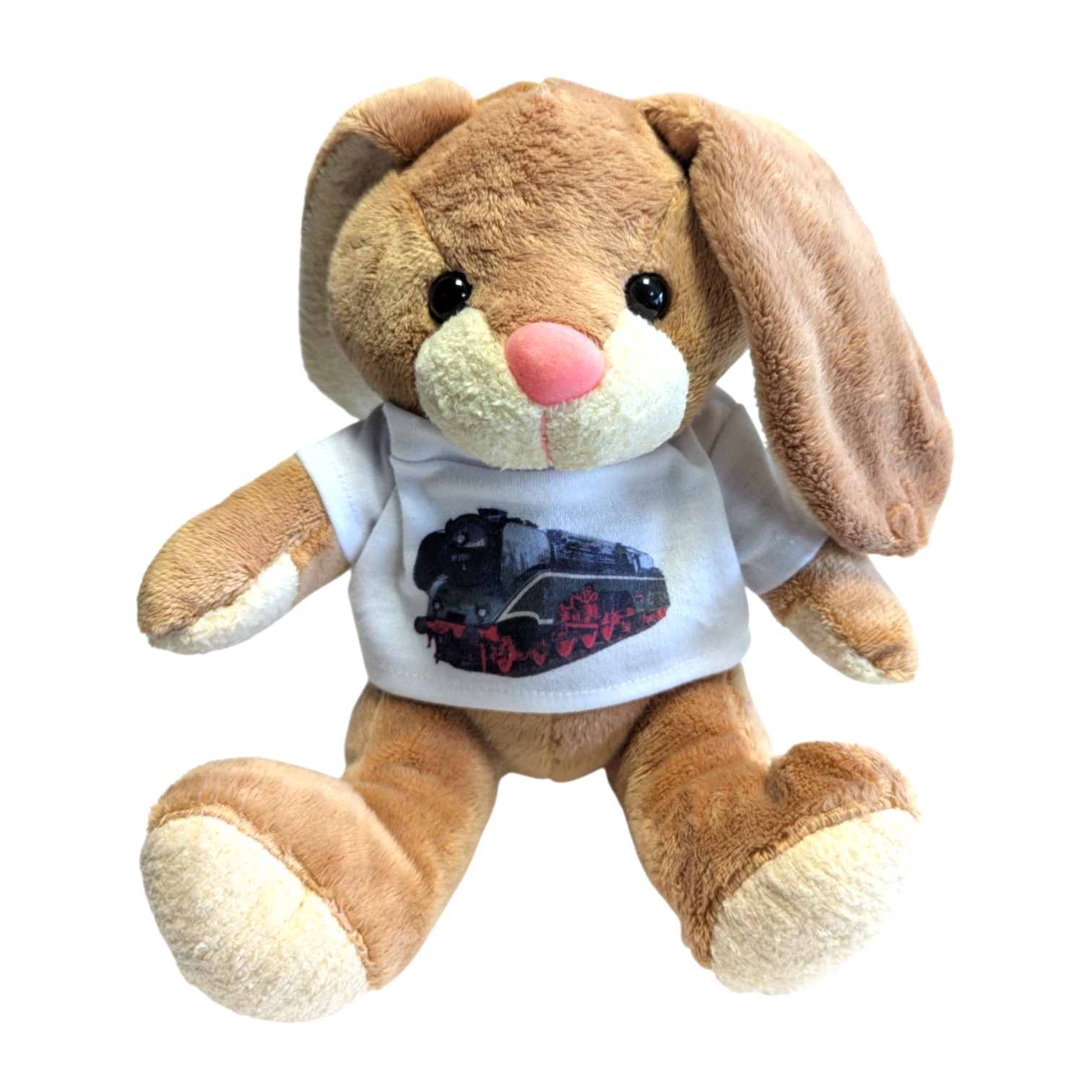 Kuscheltier Hase mit T-Shirt und Loknummer 18 201