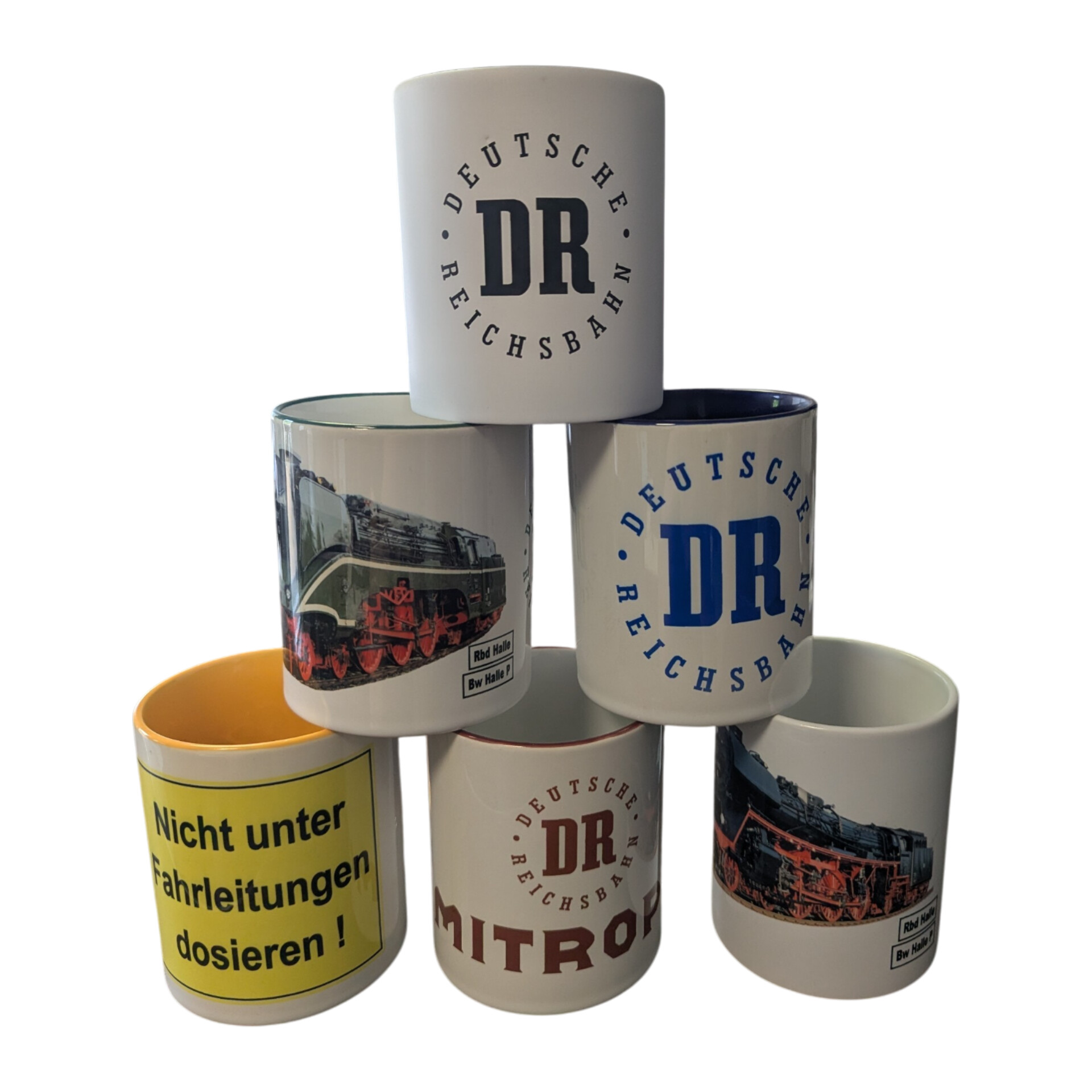 Keramik Tasse mit DR Lokomotive