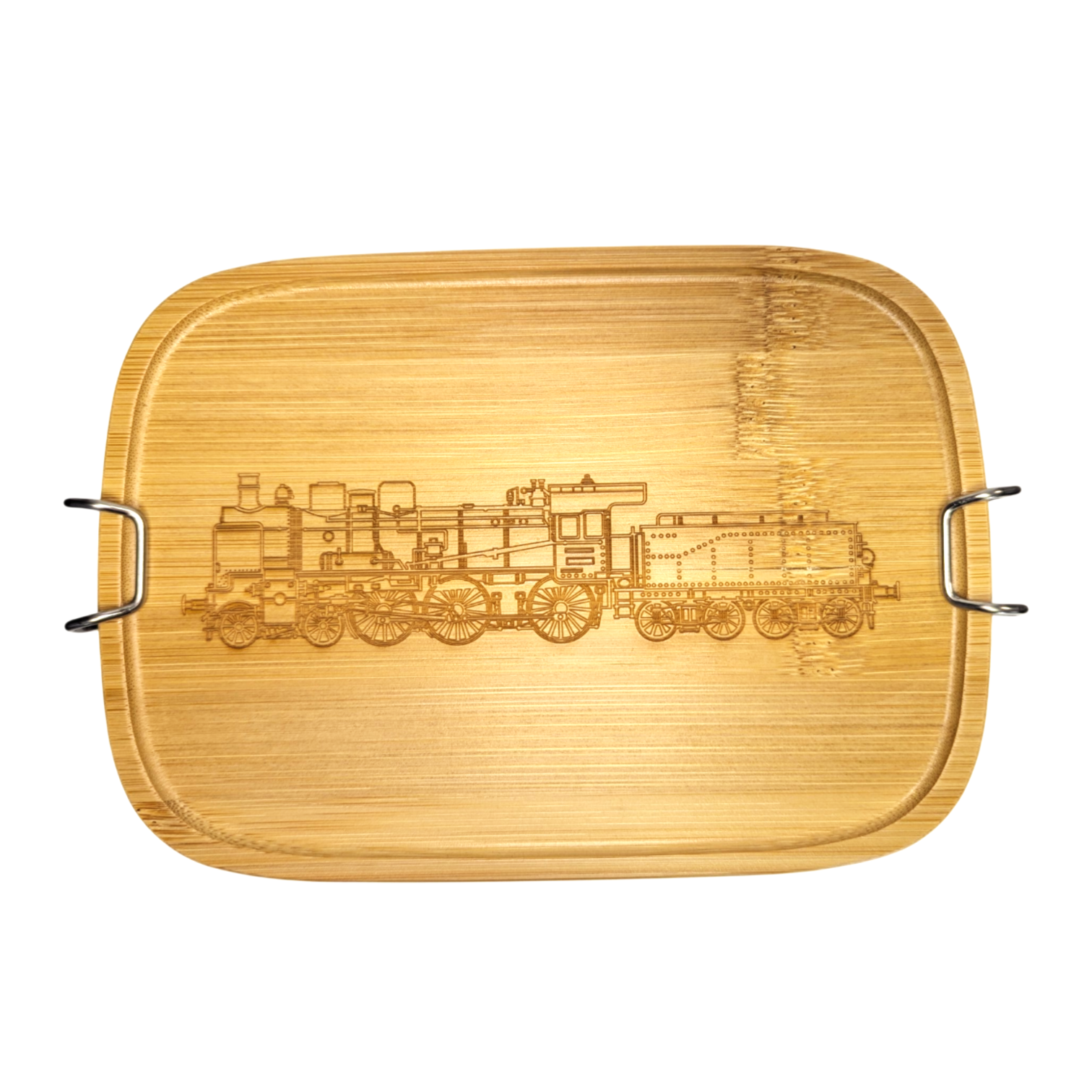 Edelstahl-Lunchbox mit Bambusdeckel und Baureihe 41
