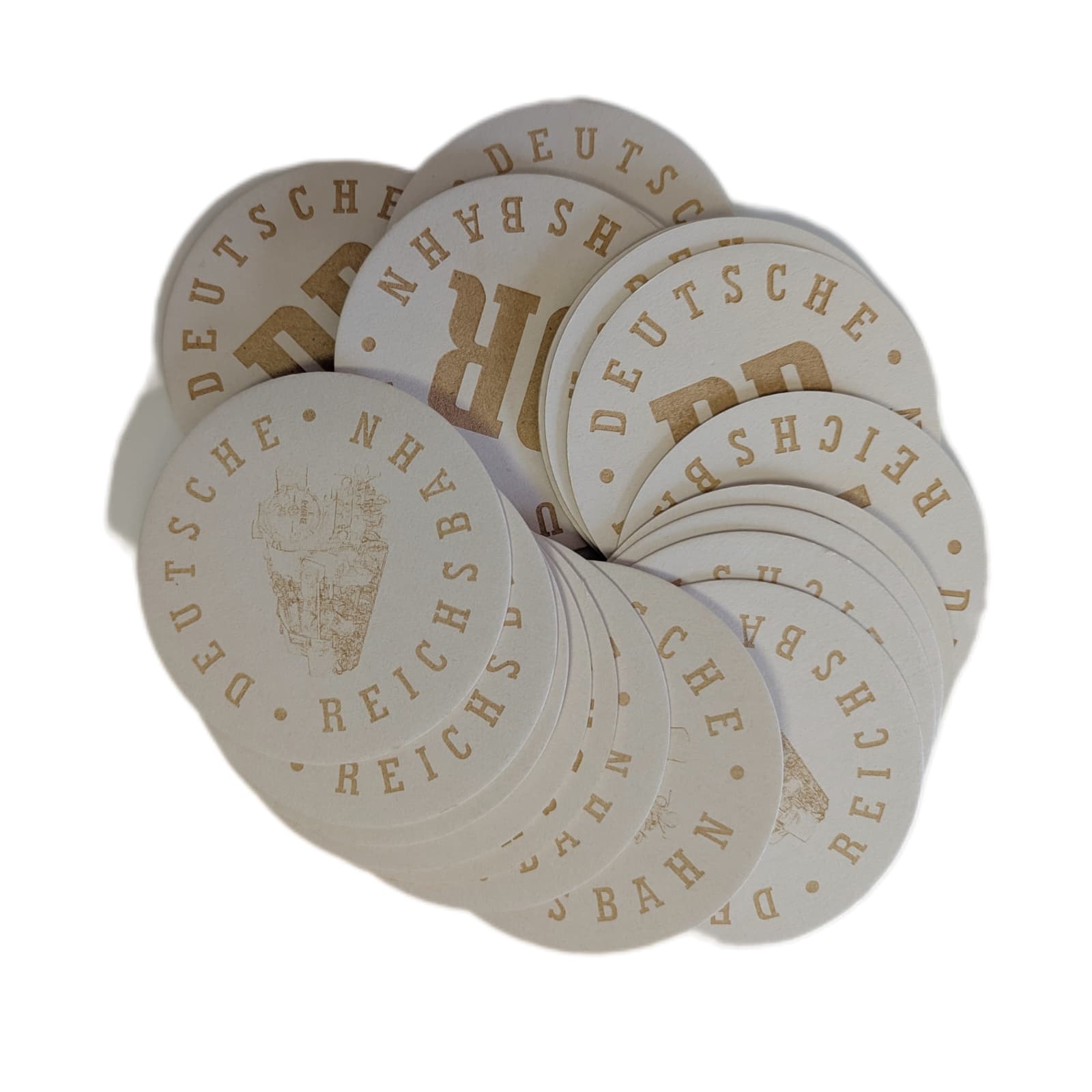 Bierdeckel Set mit Reichsbahn Motiv