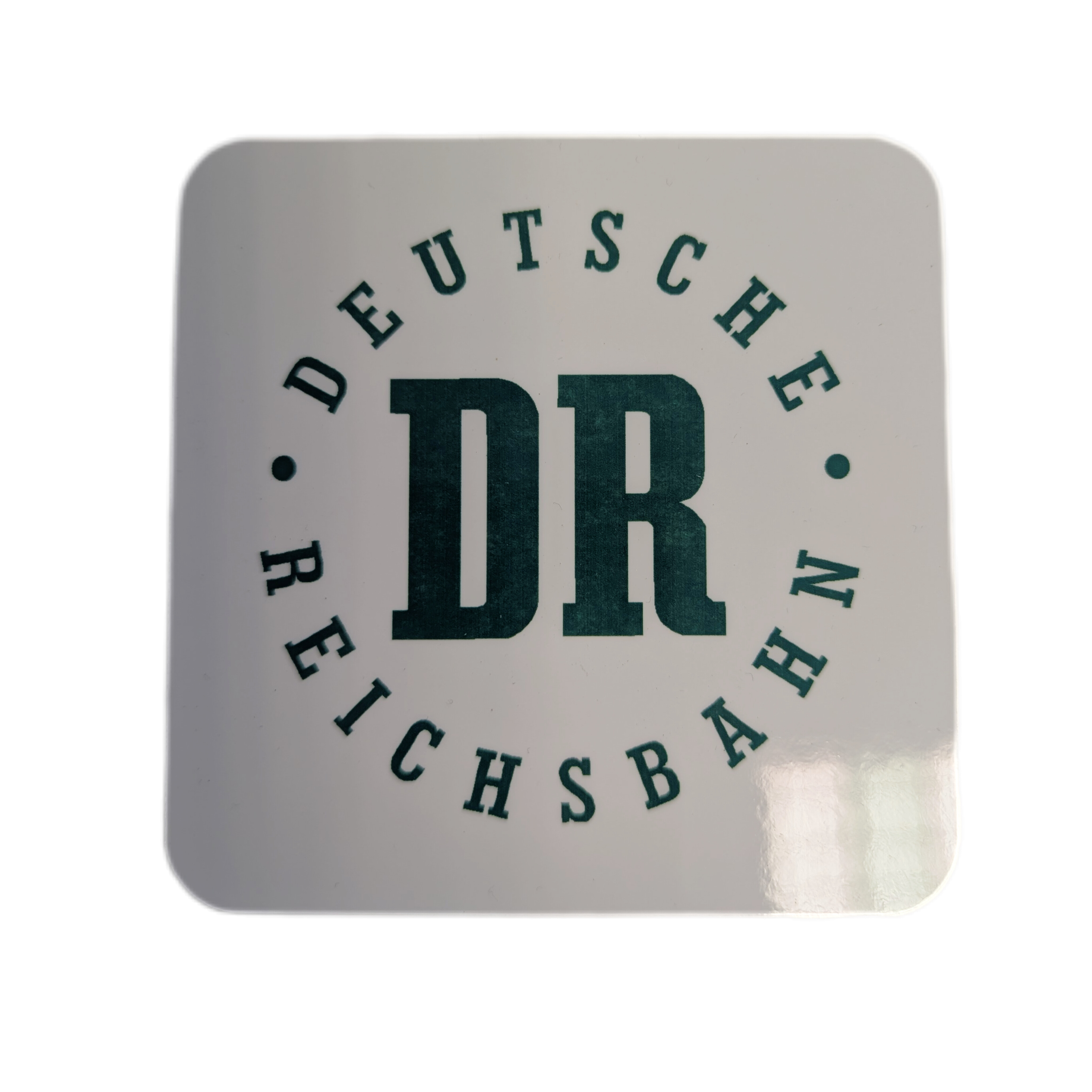 Untersetzer mit DR-Logo der Deutschen Reichsbahn