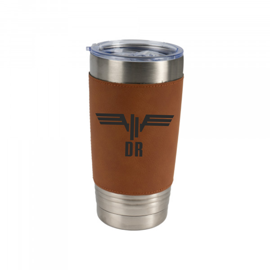 Brauner Thermobecher mit Flügelrad