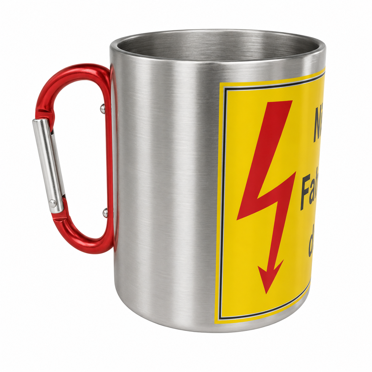 Edelstahlbecher mit Karabiner Henkel