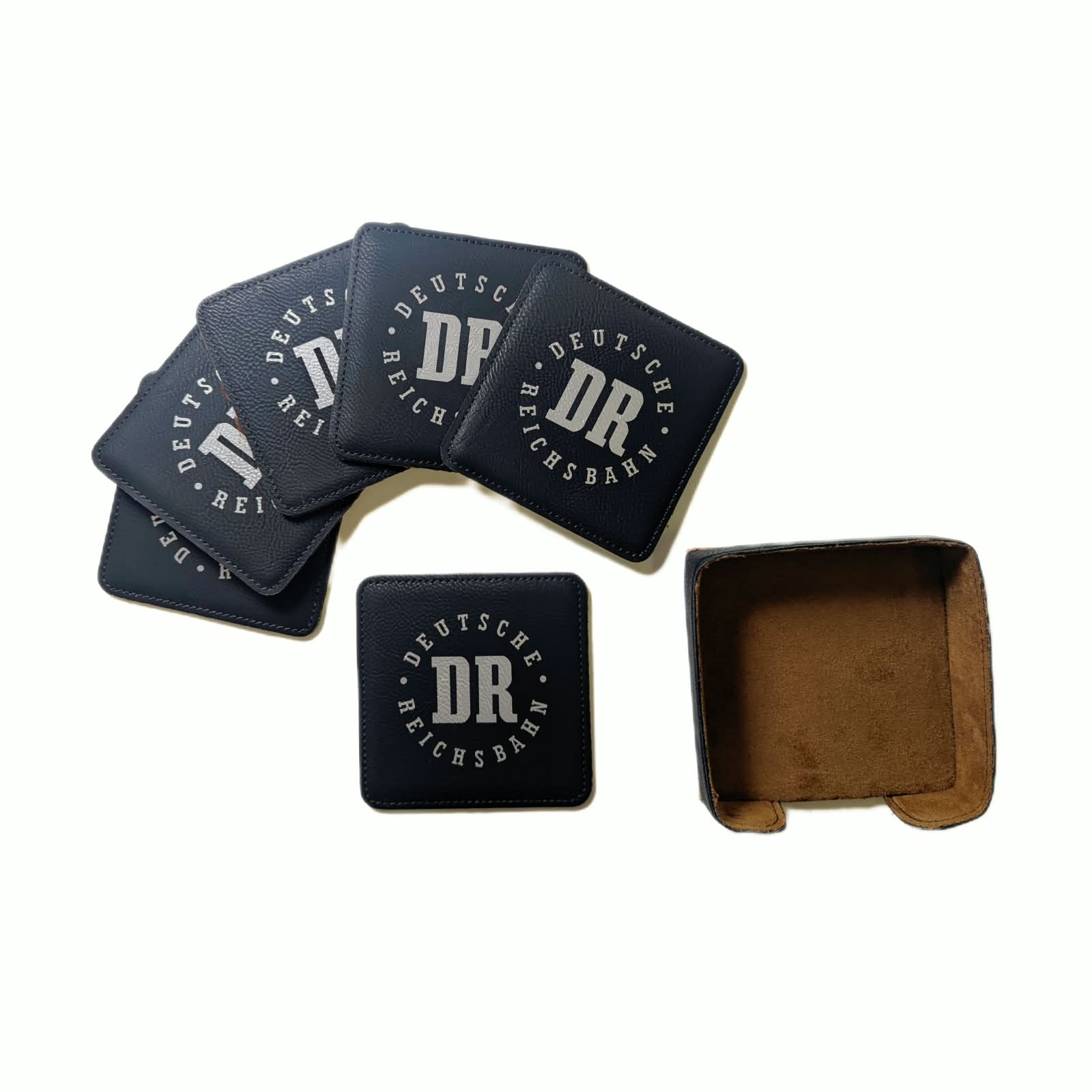 Untersetzer-Set mit DR-Logo der Deutschen Reichsbahn